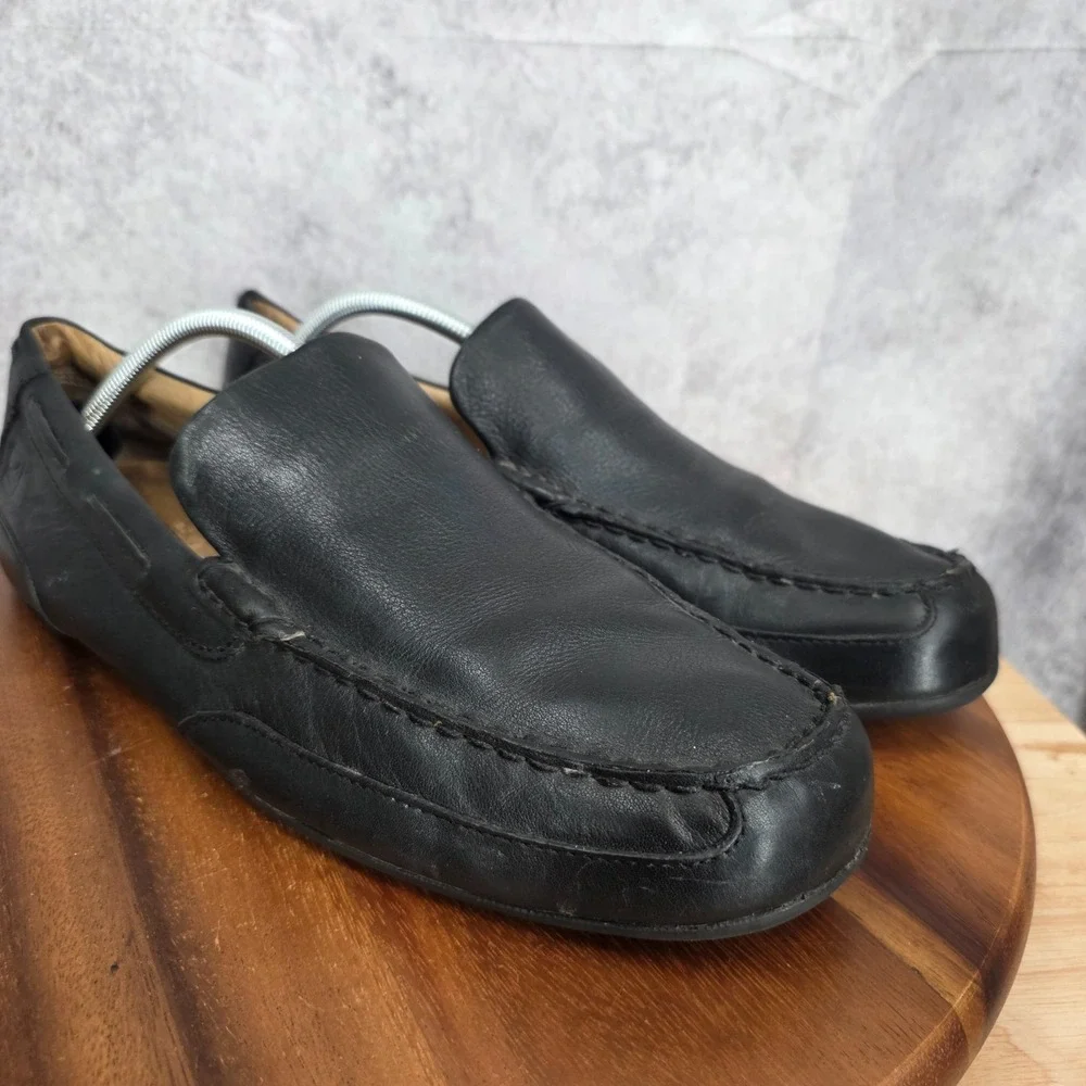 Sperry Top-Sider Driving Shoes Mens‎ 11.5 Black Leather Boat Loafers Moccasins
